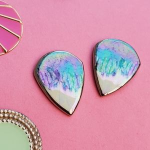 Wild Dove Vintage Iridescent Tear Drop Earrings